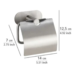 Toilettenpapierhalter mit Deckel OreaMatt Turbo-Lock Edelstahl