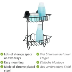 Vacuum-Loc Eckregal 2 Eta. Bari schwarz