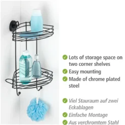 Vacuum-Loc Eckregal 2 Etagen schwarz