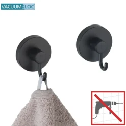 Vacuum-Loc Hakenset schwarz 2tlg.