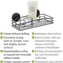 Vacuum-Loc Wandablage schwarz
