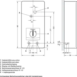 Vaillant elekt. Durchlaufe. VEDE 18/8PRO18kw