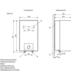 Vaillant Uebertischspeicher 5 LiterVEN5/7O