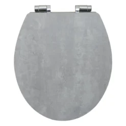 Valblue WC-Sitz Cement Betonoptik MDF-Holzkern Absenkautom. Metallscharn.