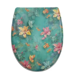 Valblue WC-Sitz Flowers Duroplast, Absenkautomatik, abnehmbar per Knopfdruck