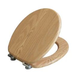 Valblue WC-Sitz Oak NB MDF-Holzkern, Absenkautomatik, Metallscharniere verchromt