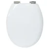 Valblue WC-Sitz Turin weiss, MDF-Holzkern, mit Absenkautomatik, Metallscharniere verchr.