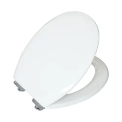 Valblue WC-Sitz Turin weiss, MDF-Holzkern, mit Absenkautomatik, Metallscharniere verchr.