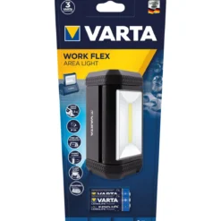 Varta LED-Taschenlampe Work Flex Area Light mit Batterien schwarz