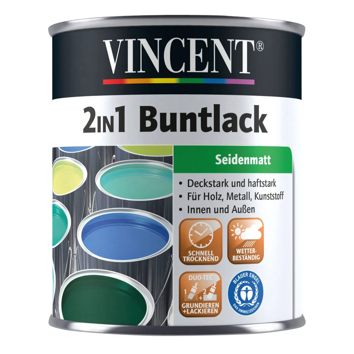 Vincent 2in1 Buntlack Lehmbraun seidenmatt 375 ml