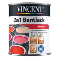 Vincent 2in1 Buntlack Tiefschwarz glänzend 125 ml