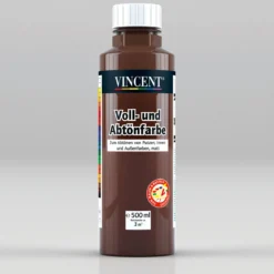 Vincent Voll- und Abtönfarbe dunkelbraun 0,5 L
