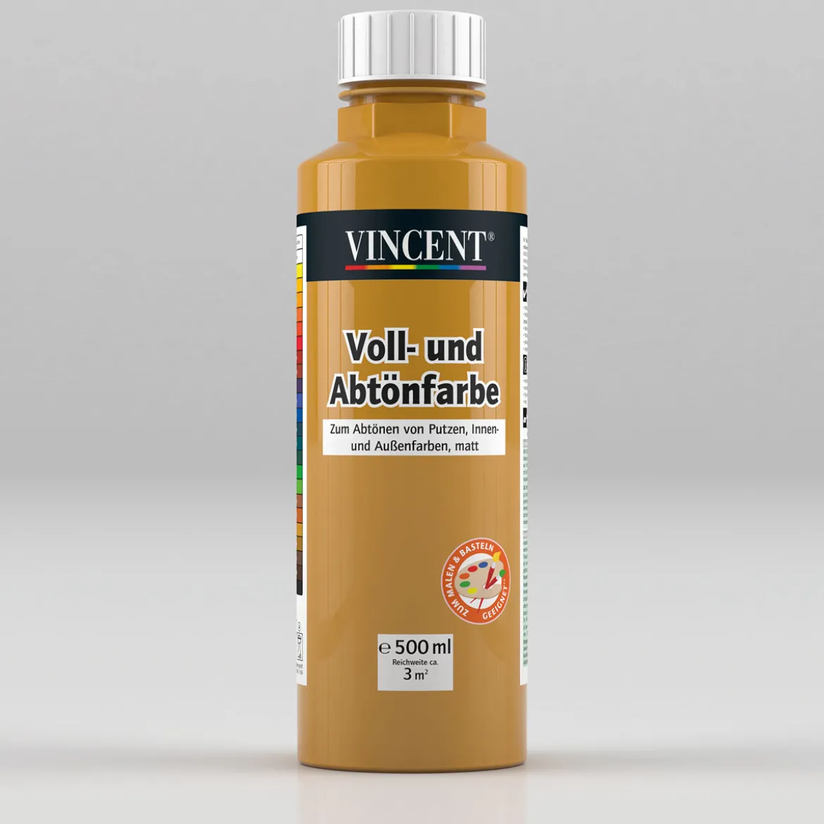Vincent Voll- und Abtönfarbe ocker 0,5 L