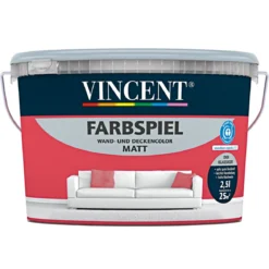 Vincent Wand- und Deckenfarbe Farbspiel Rubina matt 2,5 L