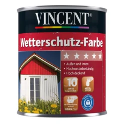 Vincent Wetterschutzfarbe Tiefschwarz 0,75 L