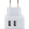 230 V Ladeadapter 2xUSB 2,4 A weiss