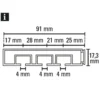 Vorhangschiene GE 3 180cm weiß