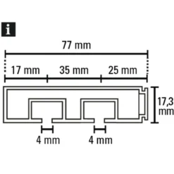Vorhangschiene GE 2 250cm weiß