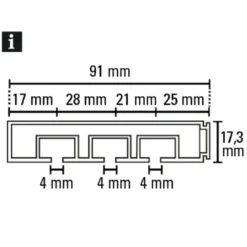 Vorhangschiene GE 3 250cm weiß