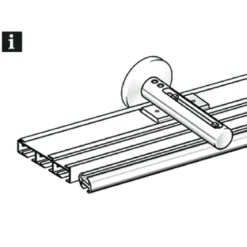 Wandtr. F. Kombi. Schiene+Innenl. aluminium