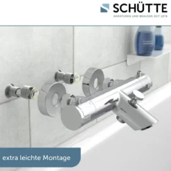 Wannenthermostat London, chrom, 1/2Verbruehschutz und Wassersparfunktion