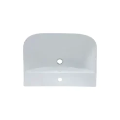 Waschtisch Rivo, Breite 60cm,Tiefe 45cm,matt weiss, mit Ueberlauf u. Hahnloch