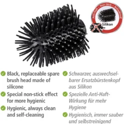 Wenko Ersatzbürstenkopf Durchmesser 7,5 cm schwarz