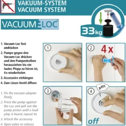 Wenko Haartrocknerhalter Befestigen ohne bohren Vacuum-Loc