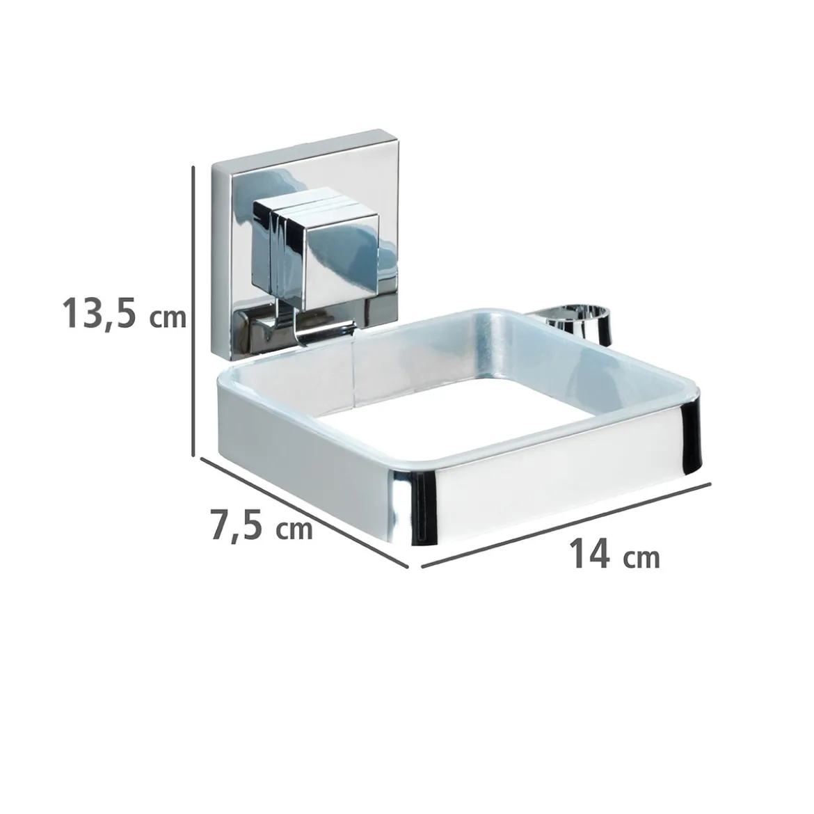 Wenko Haartrocknerhalter Quadro Befestigen ohne bohren Vacuum-Loc