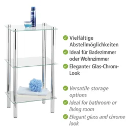 Wenko Regal Yago viereckig mit 3 Glasablagen