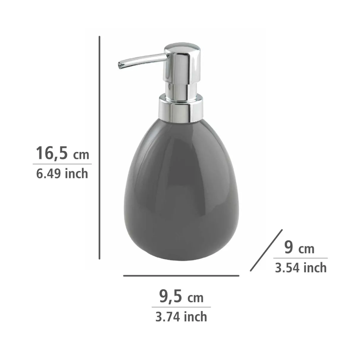 Wenko Seifenspender Polaris grau 390 ml
