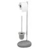 Wenko Stand WC-Garnitur Pebble Stone grau