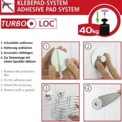 Wenko Turbo-Loc Eckablage