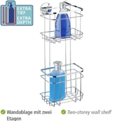 Wenko Turbo-Loc Wandregal 2 Etagen