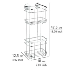 Wenko Turbo-Loc Wandregal 2 Etagen