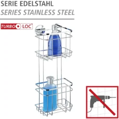 Wenko Turbo-Loc Wandregal 2 Etagen