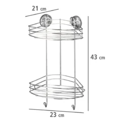 Wenko Vacuum-Loc Eckregal 2 Etagen