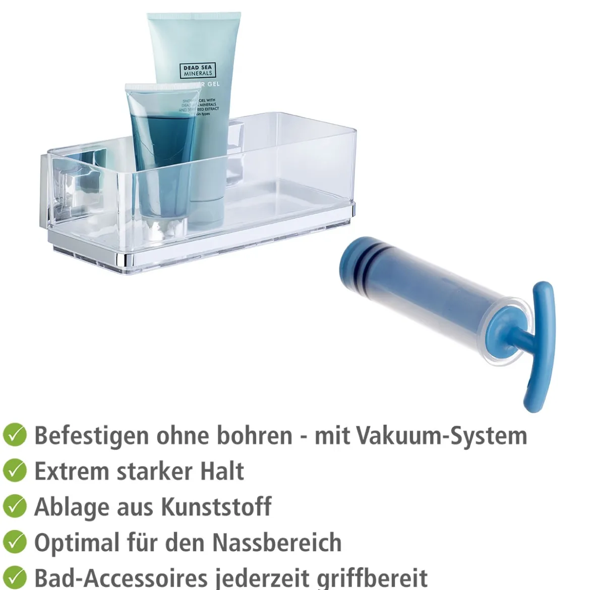 Wenko Vacuum-Loc Wandablage Quadro