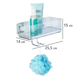 Wenko Vacuum-Loc Wandablage Quadro mit Haken