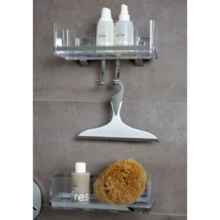 Wenko Vacuum-Loc Wandablage Quadro mit Haken