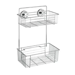Wenko Vacuum-Loc Wandregal Bari 2 Etagen