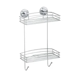 Wenko Vacuum-Loc Wandregal 2 Etagen