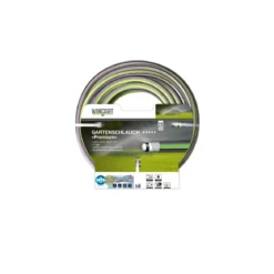 WingartNTSPlus Gartenschlauch Premium transparent hellgrün mit schwarzer Streife 3/4